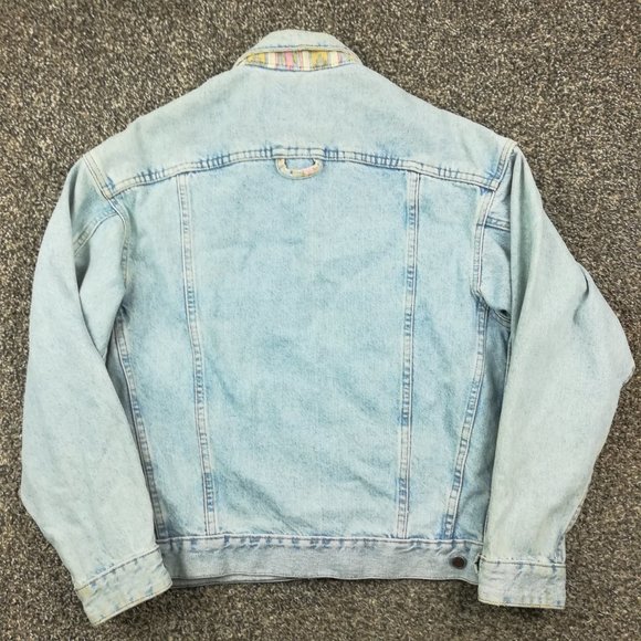 Vintage Levi's SilverTab Jacket Denim Aztec Southwestern Tribal Mens Medium - Picture 11 of 16